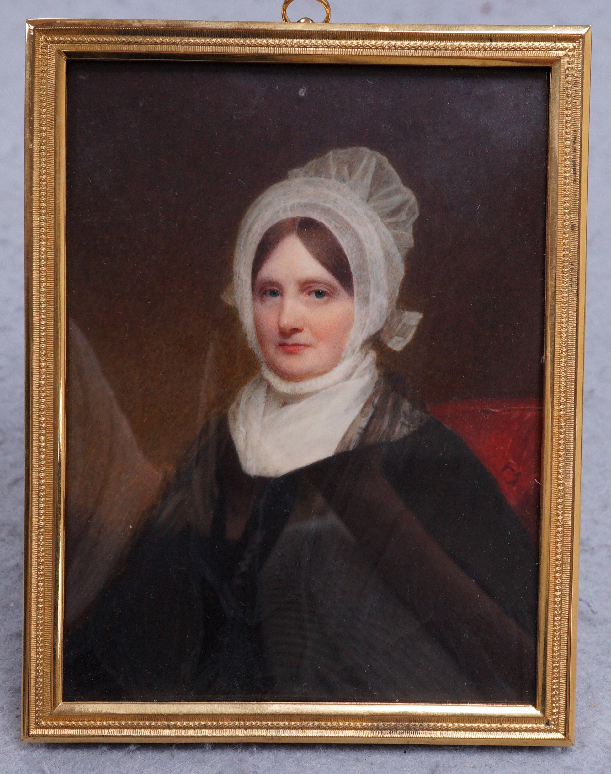 Attributed to William John Newton (1785-1869), portrait miniature of 'Mrs Parker', detailed inscription verso, 12.5 x 9.5cm